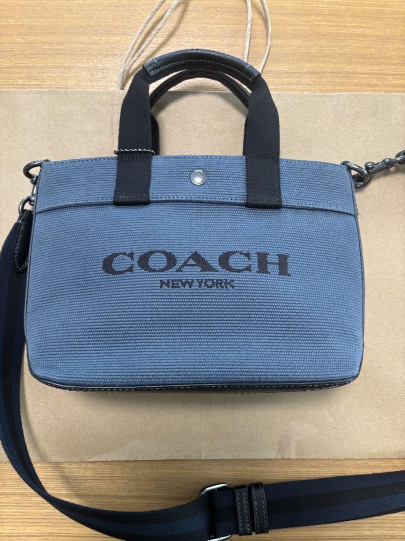 Coach Denim Color Block Crossbody Tote 20 Pre-Owned  