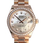 2021 Rolex 278285RBR Datejust 31 18K Rose Gold Diamond MOP Dial Ladys Watch