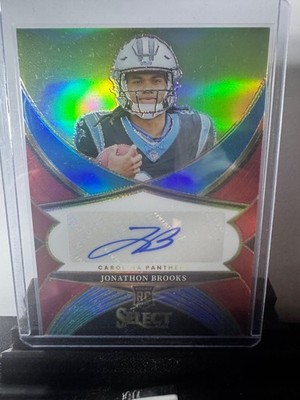 2024 Panini Select #SSP-JBS Jonathon Brooks Select Signatures Red Prizm #/75