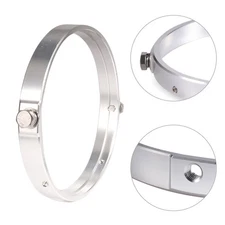 7" Headlight Visor Style Headlight Trim Ring Bracket For Harley Silver