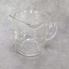 Vintage Hazel Atlas Glass 1 Cup Measuring Cup Raised Embossed Letters Block Logo