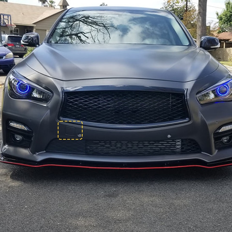 Front Bumper Tow Hook Cover For 2018-2021 Infiniti Q50 – Part #622A1-6HH0A, OEM Style