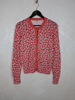 Cardigan femme chic coloré imprimé abeille boutonné devant Kenzo Paris taille M - Photo 1/4