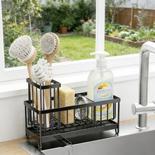 Kitchen Sink Rack Sponge Holder Soap Dish Drain Storage Organizer Brush Holder