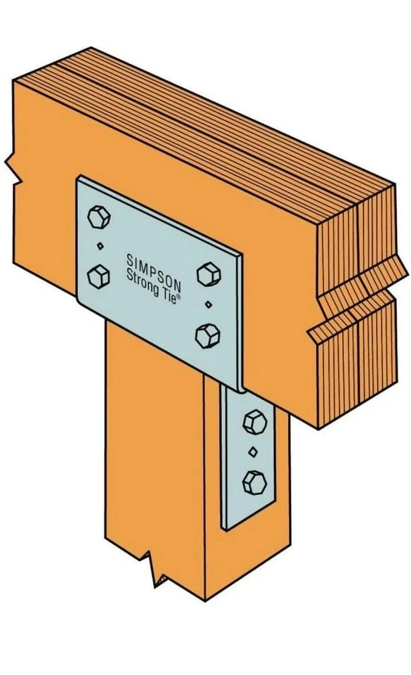 Simpson Strong-Tie CC6 7/8 x 5-3/8 6"Beam 5" Post Column Cap Made In U.S.A. Gray - Image 2 of 4