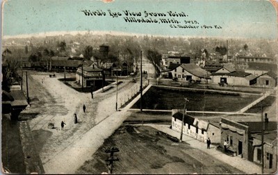 Hillsdale Michigan Bird s Eye View from The Point C.U. Williams Photoette