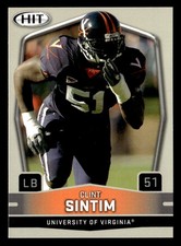 Clint Sintim 2009 SAGE HIT Rookie Card #65 Virginia Cavaliers. rookie card picture