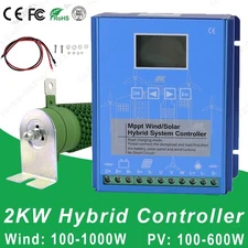 2000W 12V 24V 48V Off-Grid Wind Solar Hybrid Charge Controller MPPT PV Booster