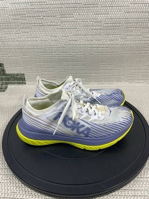 Hoka One One Shoes Mens Size 8 Carbon X-SPE White Blue Ice Mesh Running Sneakers