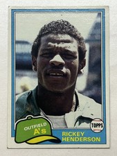 1981 Topps Rickey Henderson #261 Oakland Athletics HOF Vintage Baseball Card