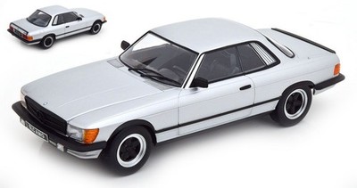 KK Scale MERCEDES 500 SLC 1985 SILVER/MATT BLACK 1:18