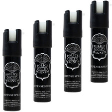 Police Magnum pepper spray self defense OC protection 4 PACK 3/4oz Twist Locks
