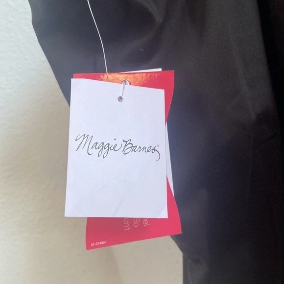 Pantalones Maggie Barnes Mujer Plus 30W Negro Mezcla Algodón Minimalista Negocios Informales Foto 3 de 4