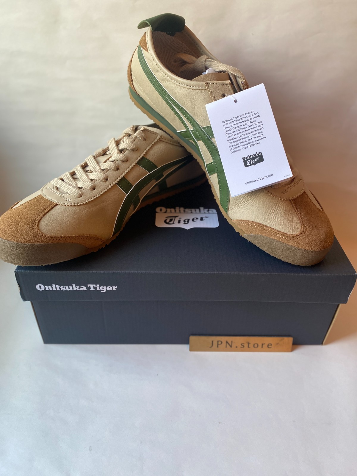 Onitsuka Tiger MEXICO 66 ASICS Japan Beige Grass Green Sneakers 1183C102.250