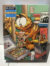 Vintage 1978 GARFIELD Eating Pizza 200 piece Puzzle 4860 Golden USA Complete 