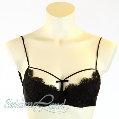 Luxus BH TEASE BRA von Shell Belle Couture mit Seide schwarz oder rot Abverkauf