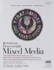 Strathmore 500 Series Heavyweight Mixed Media Pad 11"X14"-12 Sheets - 62584110