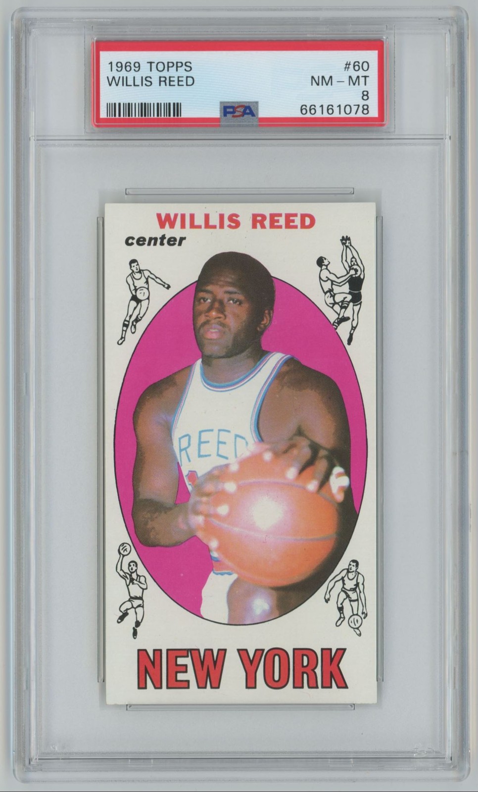1969-70 Topps Willis Reed Rookie PSA 8 New York Knicks #60 C29