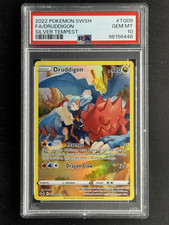 2022 Pokemon Sword & Shield Silver Tempest #TG09 Druddigon Full Art PSA 10