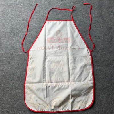 Mae Ploy Coconut Cream Promotional Apron White Red Kitchen Cooking Graphic Pocke