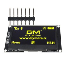 2.42" inch Yellow OLED Display Module SPI I2C Serial SSD1309 for Arduino 128X64