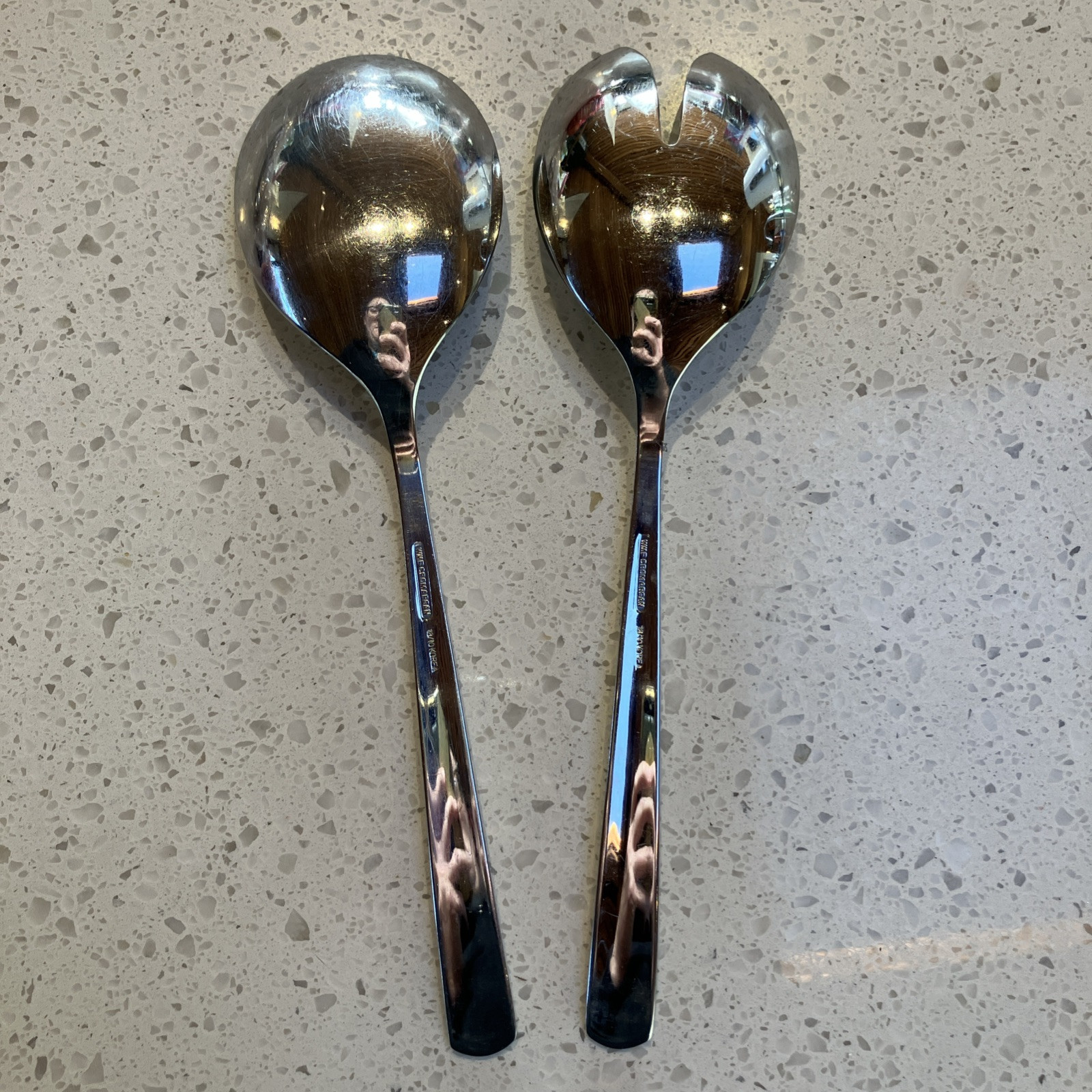 WMF Cromargan Manaos Bistro Stainless Salad serving spoon & Fork