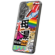 Tuf Case For Samsung Galaxy S S25,S24,S23,S22,S21,S20 ,Trendy Stickers Print
