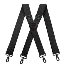 Men'S Heavy Duty Work Suspenders 3.5Cm Wide X-Shape with 4 Swivel Snap Hooks Adj