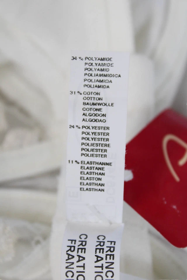 Бюстгальтер на косточках женский Lise Charmel с акцентом из искусственного жемчуга прозрачный панель белый размер 34E - Изображение 4 из 4