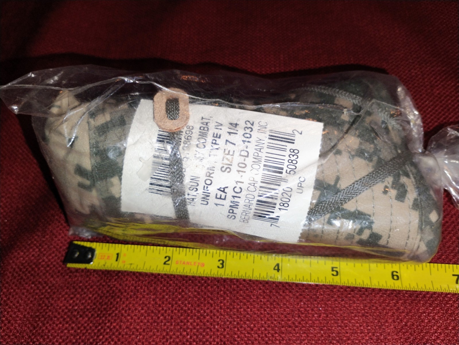 New US Army digital camouflage Bonnie hat combat uniform Type IV Bernard S 7 1/4