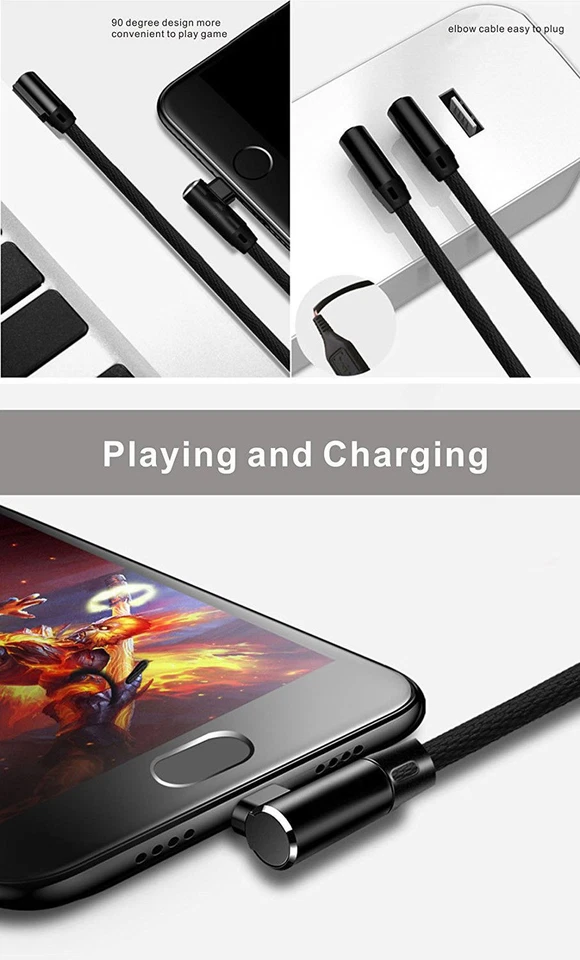 Fast Charger Cable USB Type C Charging For Samsung Fold 2 Note Pixel 5 4 3 2 S21 - Image 3 of 4