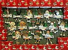 Personalized Christmas Tree Dog Ornaments Dangle legs I Personalize w/ Name