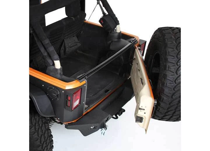 Barra de puerta trasera Smittybilt para Jeep Wrangler JK 2007-18 2 puertas y 4 puertas ilimitadas Foto 3 de 4