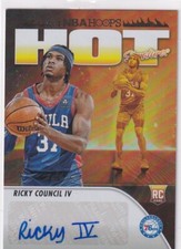 Panini 2023-24 Hoops NBA Basketball No. HSR-RC Ricky Council IV Rookie Auto