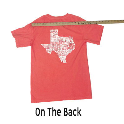 Southern Belle Women's Texas Words Bright Salmon T-Shirt Small