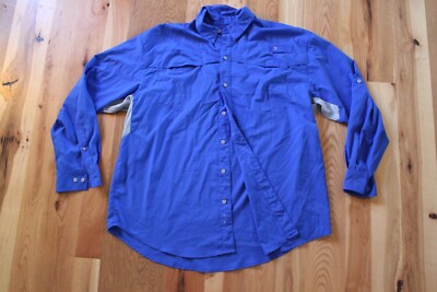 Chemise Reel Legends Mariner II Bleue Rayée Taille L - Pêche Et Détente