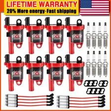 8Pack Ignition Coil+Spark Plug+Wire Set For Chevy Silverado 1500 GMC Tahoe UF742
