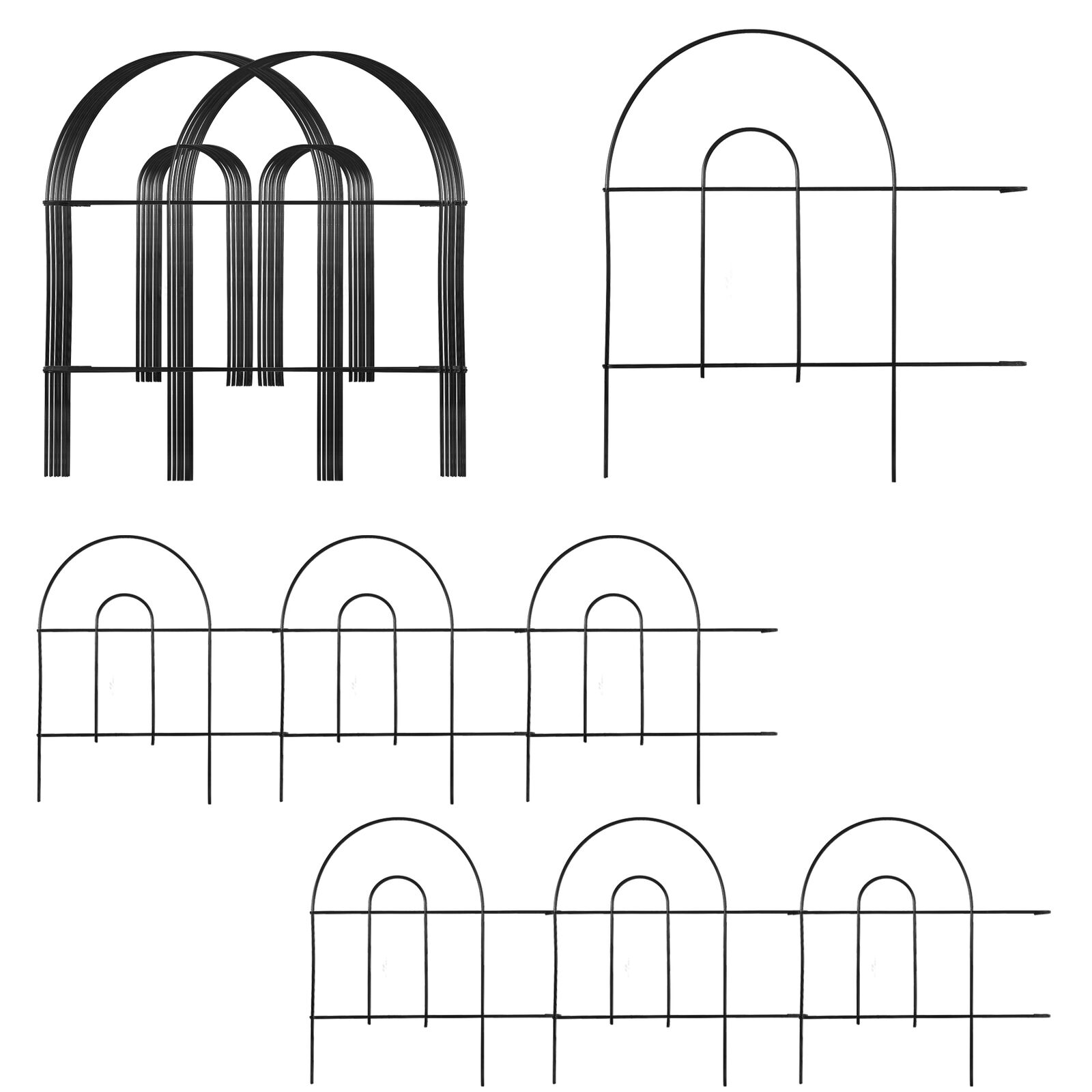 35PCS 50 X 18 Garden Border Fence Folding Metal Decorative Pannel 35pcs 50 x 18 garden border fence folding metal decorative pannel
