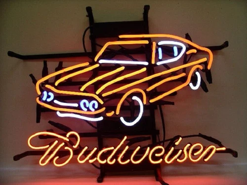 Vintage Old Car Auto Garage Beer Neon Light Sign Lamp Display Man Cave 20"x16"