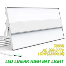 LED Linear High Bay Light Fixture 150W 22500LM [Eqv.650W MH/HPS] Warehouse Light