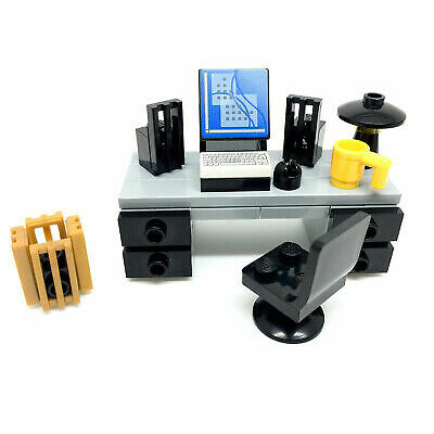 Signature Bricks Lego Office Desk With Computer Keyboard And