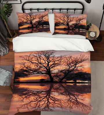 3D Black Tree ZHUA445 Bed Pillowcases Quilt Duvet Cover Set Queen King Zoe