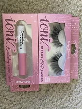 Ioni 3D Faux Mink Lashes  Eyelashes WISPY DRAMATIC And LASH GLUE 100% Vegan