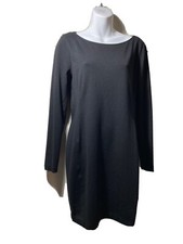 H&M Basic Black Long Sleeve Sweater Dress Sz Med EUC Viscose/polyester