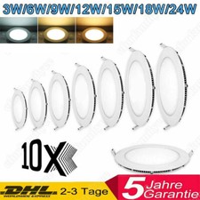 10x Ultra Slim Recessed LED Flat Panel Ceiling Spot Lights Spotlights Downlights