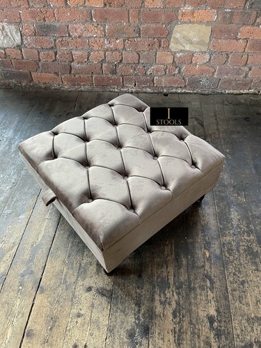 Handmade Square Footstool Ottoman with Storage Box - Ideal for Living Room - Picture 125 of 139