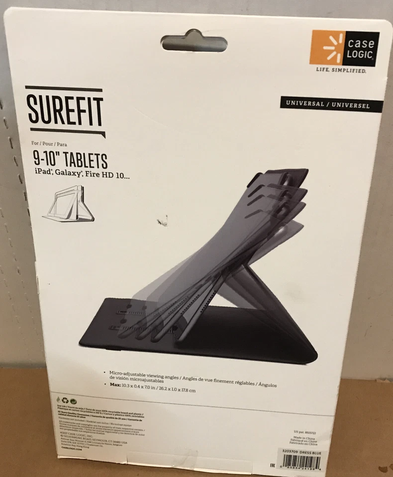 🌍 Case Logic Surefit Folio for 9-10 inch Tablets-Blue,Open box ‼️ - Image 2 of 4