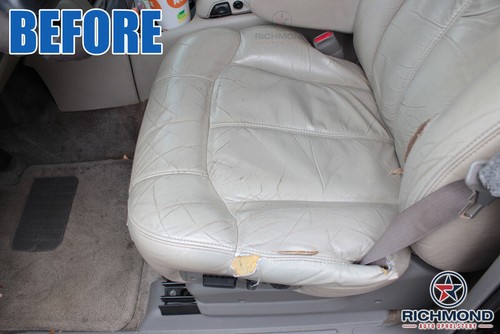 Chevy Silverado 1999 2000 cubierta de asiento de cuero de repuesto para conductor gris - Imagen 9 de 11
