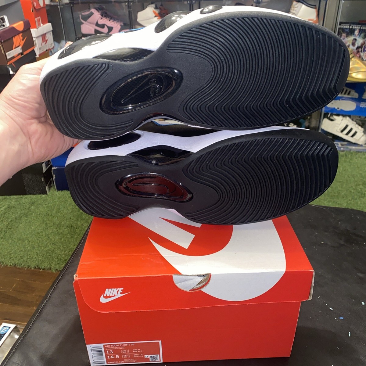 Size 13 - Nike Air Zoom Flight 95 White Photo Blue Jason Kidd | eBay