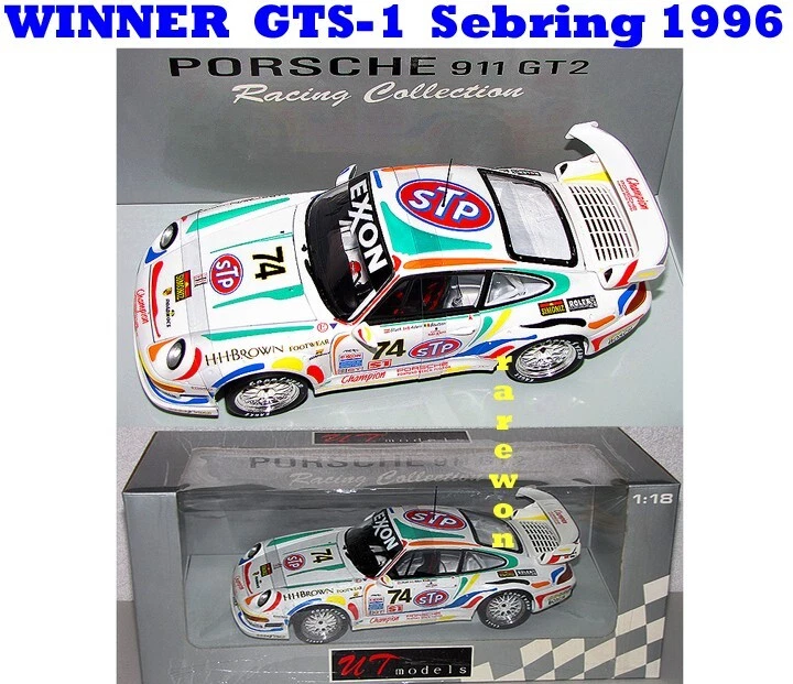 Ganador Sebring 1996 12H GTS-1 Porsche 911 GT2 atascado 1/18 UT 39630 modelo diecast Foto 2 de 4